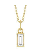 Colar Solitário em Ouro 14k com Diamantes de Laboratório – Modelo 12
