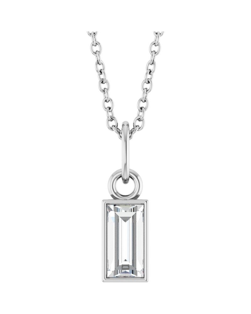 Colar Solitário em Ouro 14k com Diamantes de Laboratório – Modelo 12
