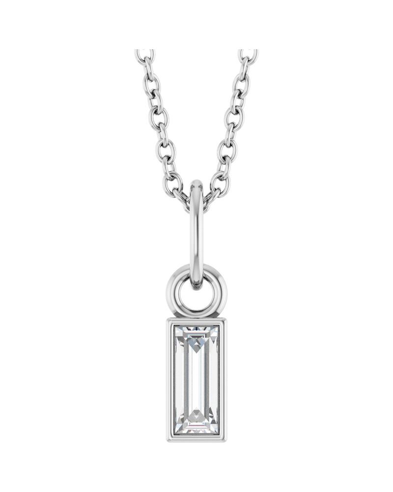 Colar Solitário em Ouro 14k com Diamantes de Laboratório – Modelo 12