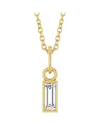 Colar Solitário em Ouro 14k com Diamantes de Laboratório – Modelo 12
