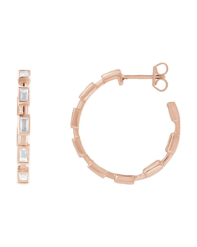 Brinco de Aro em Ouro 14k com Diamantes de Laboratório – Modelo 4
