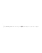 Pulseira Coração Elos Clipe Cravejada em Ouro 14k com Diamantes Naturais