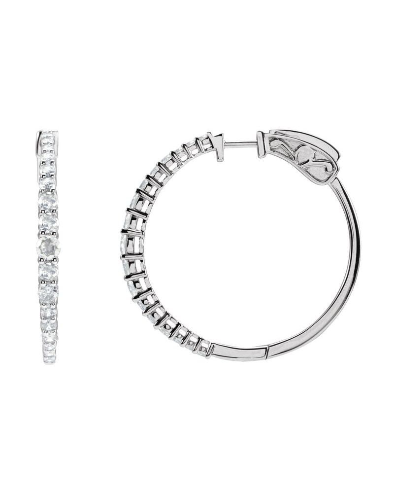 Brinco de Aro Cravejado Degradê em Ouro 14k com Diamantes de Laboratório