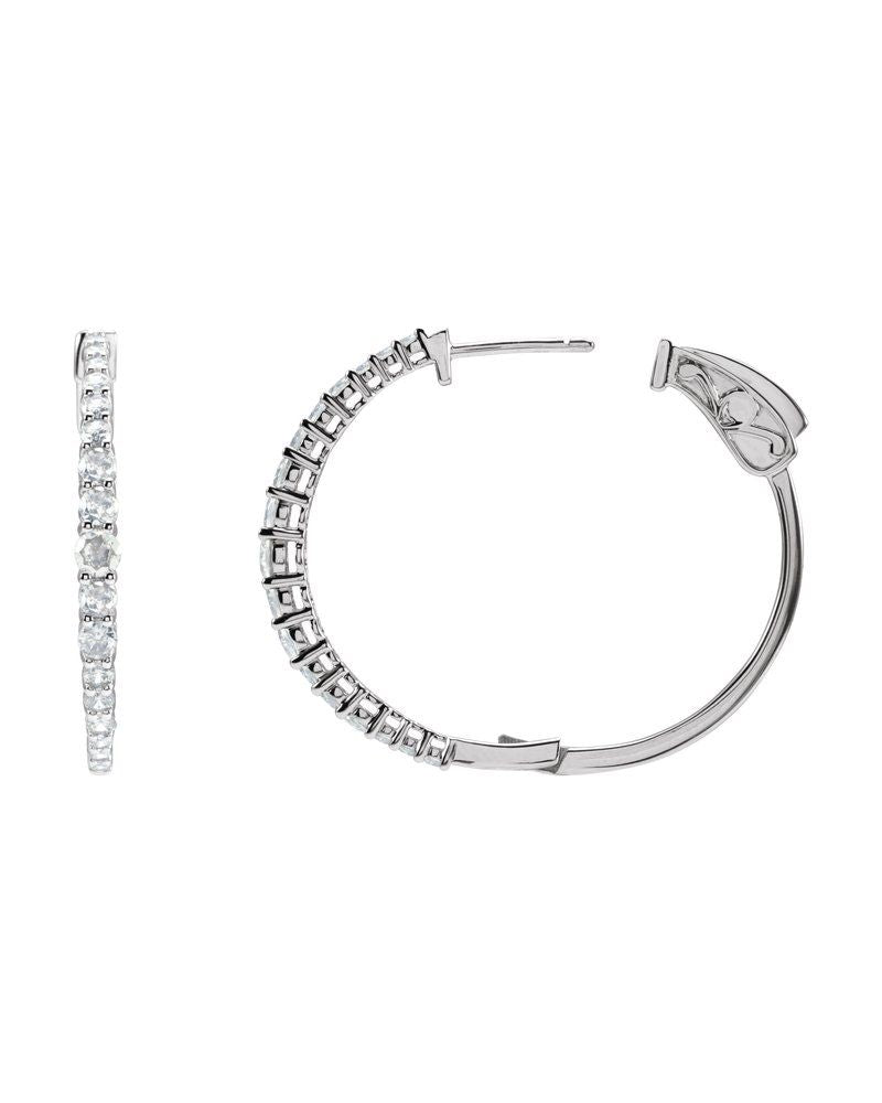 Brinco de Aro Cravejado Degradê em Ouro 14k com Diamantes de Laboratório