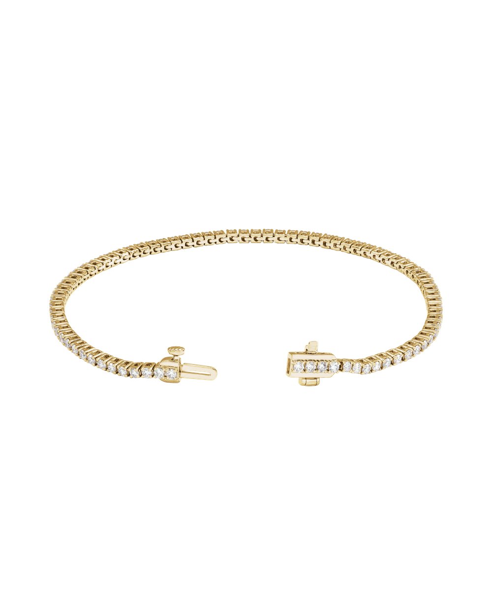 Pulseira Riviera em Ouro 14k com Diamantes de Laboratório