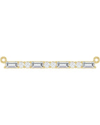 Colar Barra Cravejado em Ouro 14k com Diamantes de Laboratório – Modelo 3