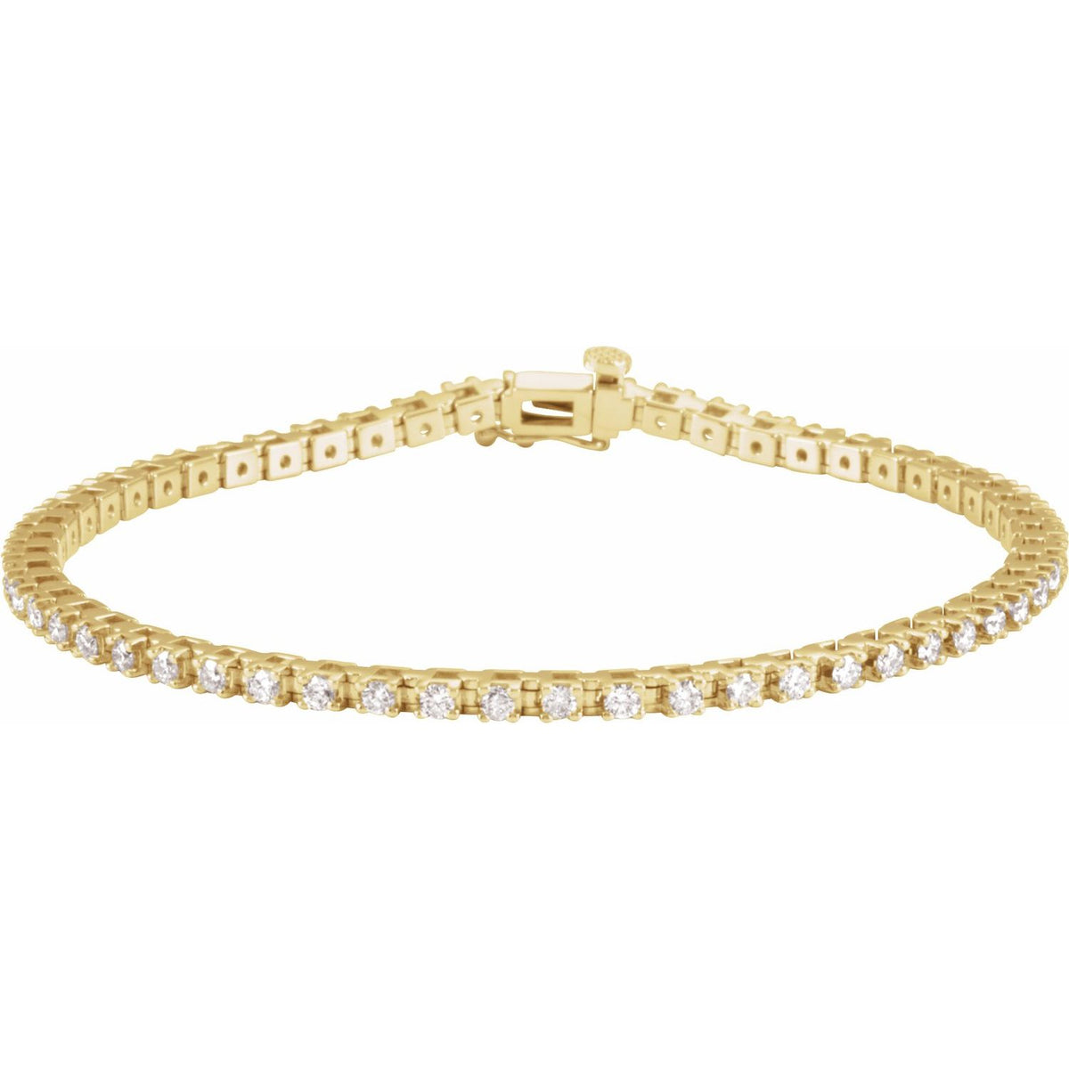 Pulseira Riviera em Ouro 18k com Diamantes Naturais – Ouro Amarelo 18k