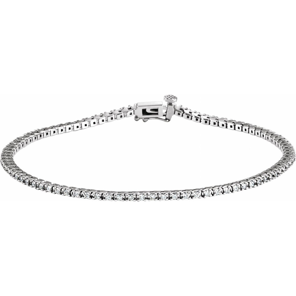 Pulseira Riviera em Ouro 18k com Diamantes Naturais – Modelo 2 – Ouro Branco 18k