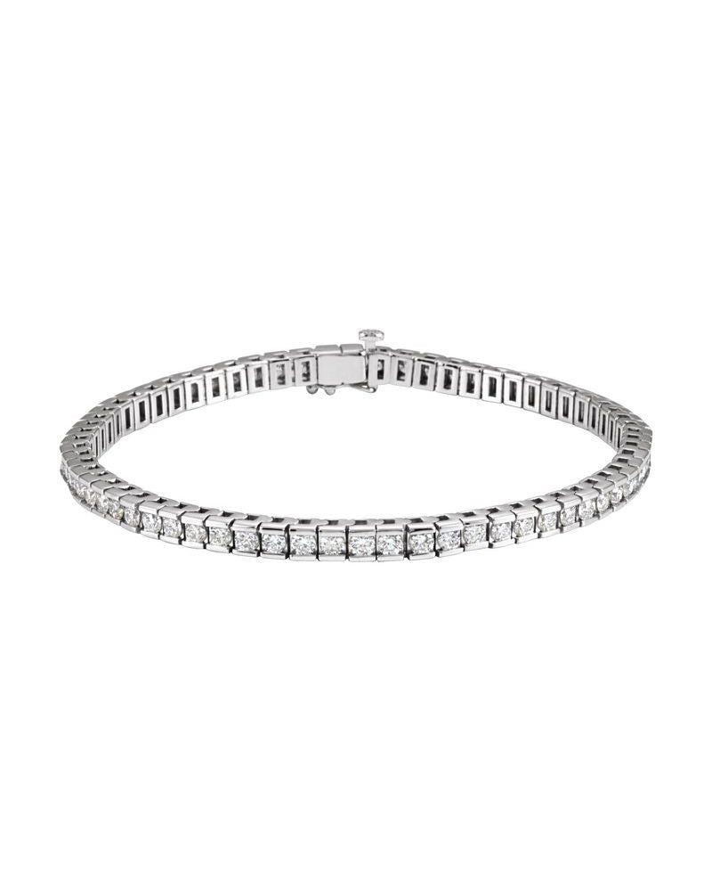 Pulseira Riviera Cravejada em Ouro 14k com Diamantes de Laboratório – Modelo 2