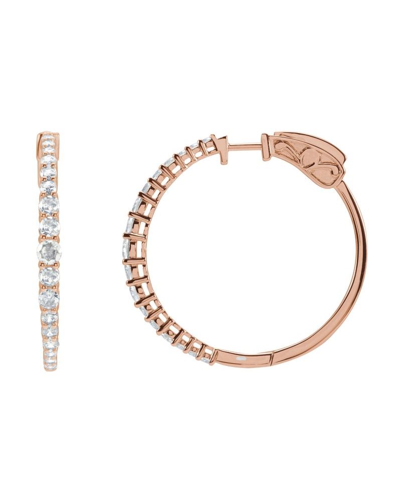 Brinco de Aro Cravejado Degradê em Ouro 14k com Diamantes de Laboratório