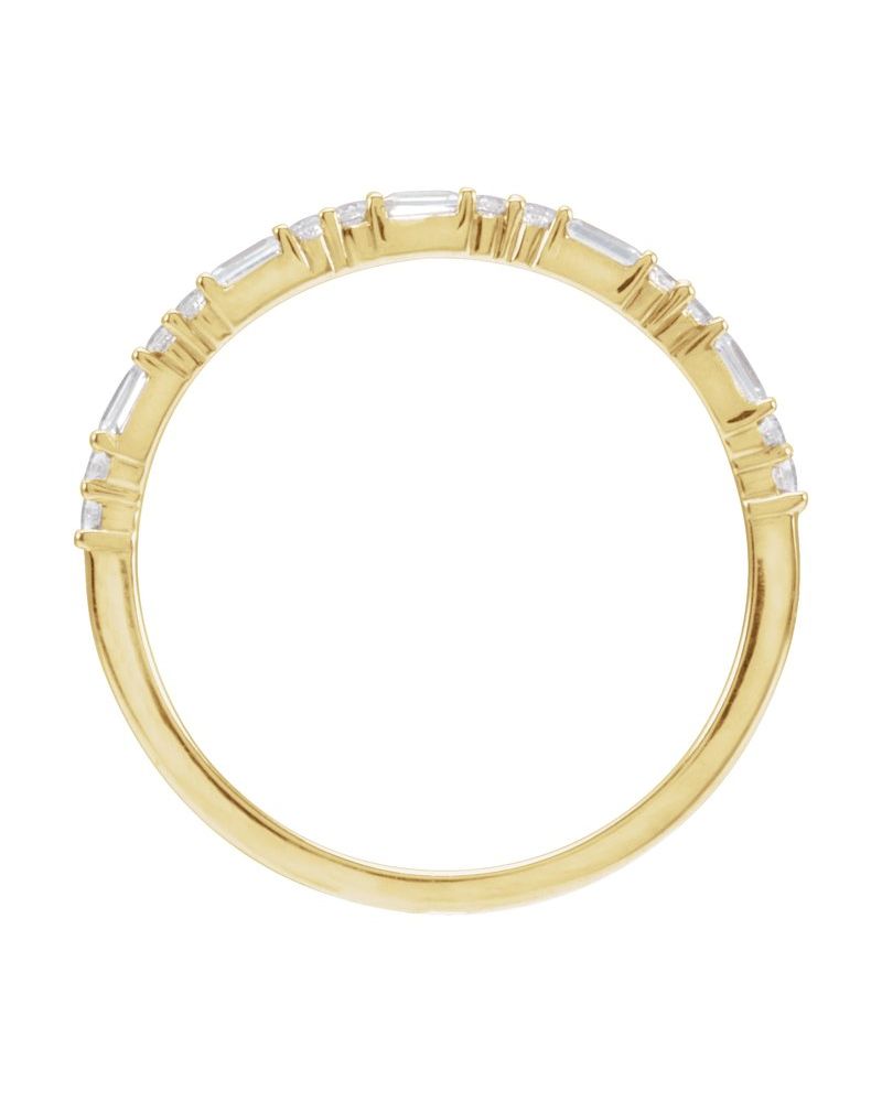Anel Cravejado Empilhável em Ouro 14k com Diamantes Naturais – Modelo 4