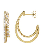 Brinco de Aro Cravejado em Ouro 14k com Diamantes Naturais – Modelo 24