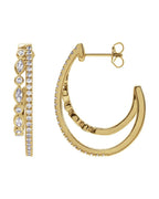 Brinco de Aro Cravejado em Ouro 14k com Diamantes Naturais – Modelo 24