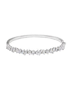 Bracelete Rígido em Ouro 14k com Diamantes de Laboratório