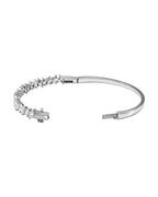 Bracelete Rígido em Ouro 14k com Diamantes de Laboratório