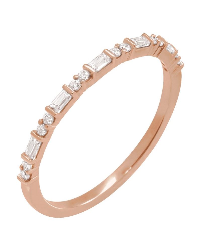 Anel Cravejado Empilhável em Ouro 14k com Diamantes Naturais – Modelo 4
