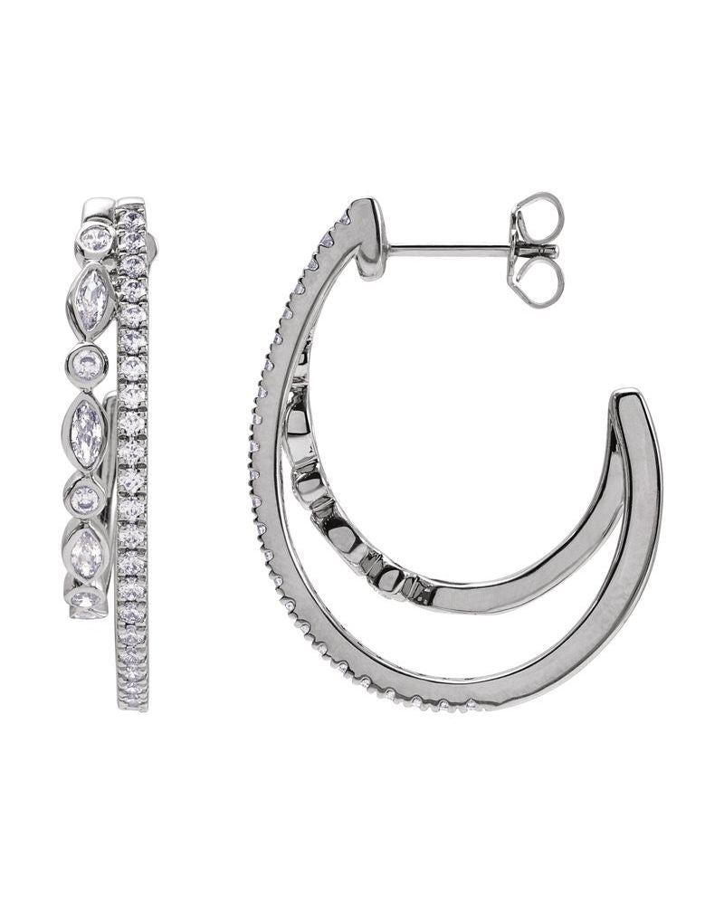 Brinco de Aro Cravejado em Ouro 14k com Diamantes de Laboratório – Modelo 12