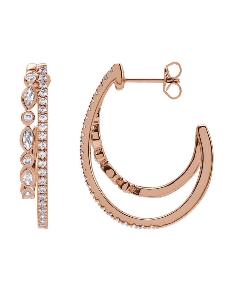 Brinco de Aro Cravejado em Ouro 14k com Diamantes Naturais – Modelo 24