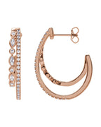 Brinco de Aro Cravejado em Ouro 14k com Diamantes Naturais – Modelo 24