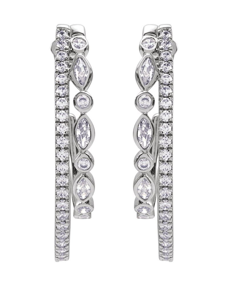 Brinco de Aro Cravejado em Ouro 14k com Diamantes Naturais – Modelo 24