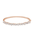 Bracelete Rígido em Ouro 14k com Diamantes de Laboratório