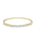 Bracelete Rígido em Ouro 14k com Diamantes de Laboratório