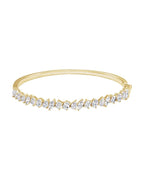 Bracelete Rígido em Ouro 14k com Diamantes de Laboratório