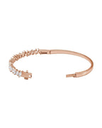 Bracelete Rígido em Ouro 14k com Diamantes de Laboratório