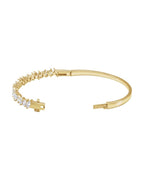 Bracelete Rígido em Ouro 14k com Diamantes de Laboratório