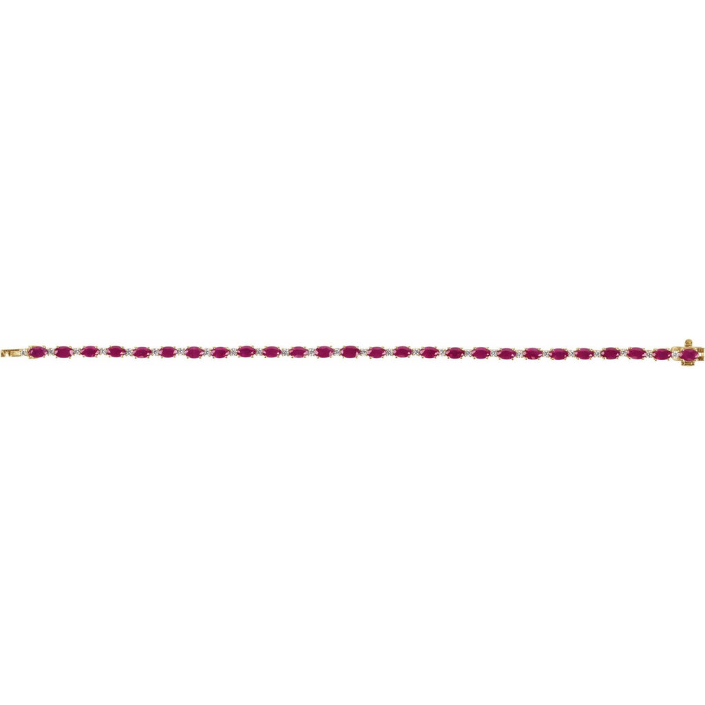Pulseira riviera rubi – Ouro Amarelo 14k