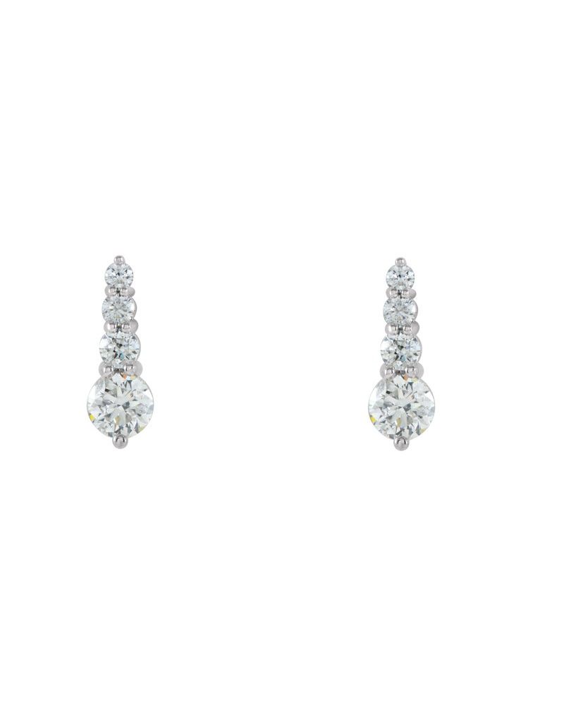 Brinco Trajetória em Ouro 14k com Diamantes Naturais – Modelo 2
