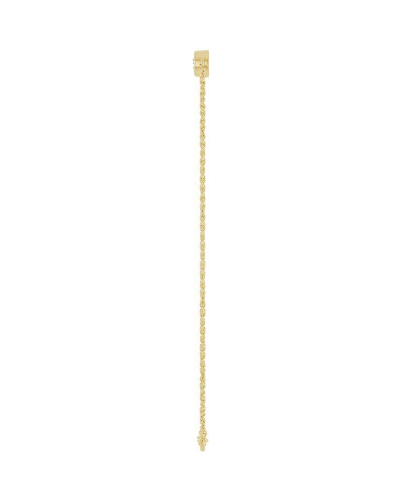 Pulseira Elos Cravejada em Ouro 14k com Diamantes Naturais
