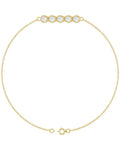 Pulseira Elos Cravejada em Ouro 14k com Diamantes de Laboratório