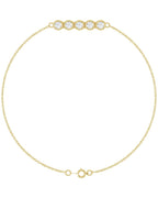 Pulseira Elos Cravejada em Ouro 14k com Diamantes Naturais