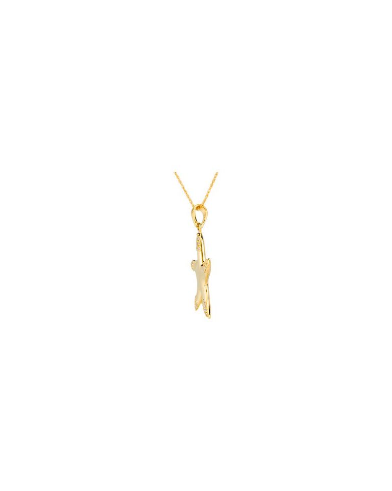 Colar Estrela-do-mar Cravejado em Ouro 14k com Diamantes Naturais
