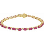 Pulseira riviera rubi – Ouro Amarelo 14k