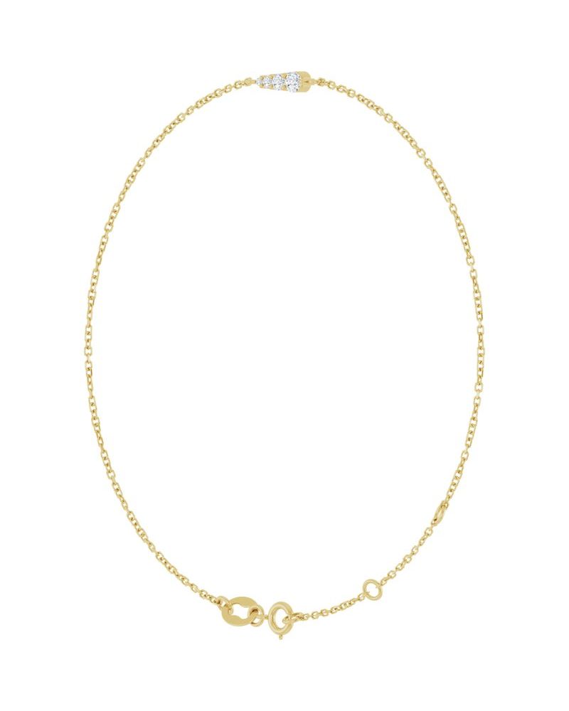 Pulseira Elos Degradê em Ouro 14k com Diamantes Naturais – Modelo 2
