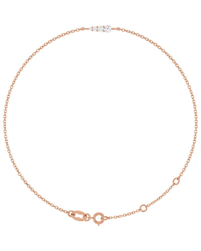 Pulseira Elos Degradê em Ouro 14k com Diamantes Naturais – Modelo 2
