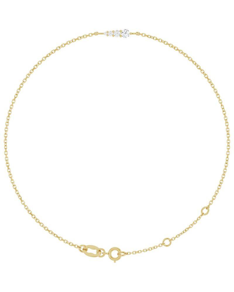Pulseira Elos Degradê em Ouro 14k com Diamantes Naturais – Modelo 2