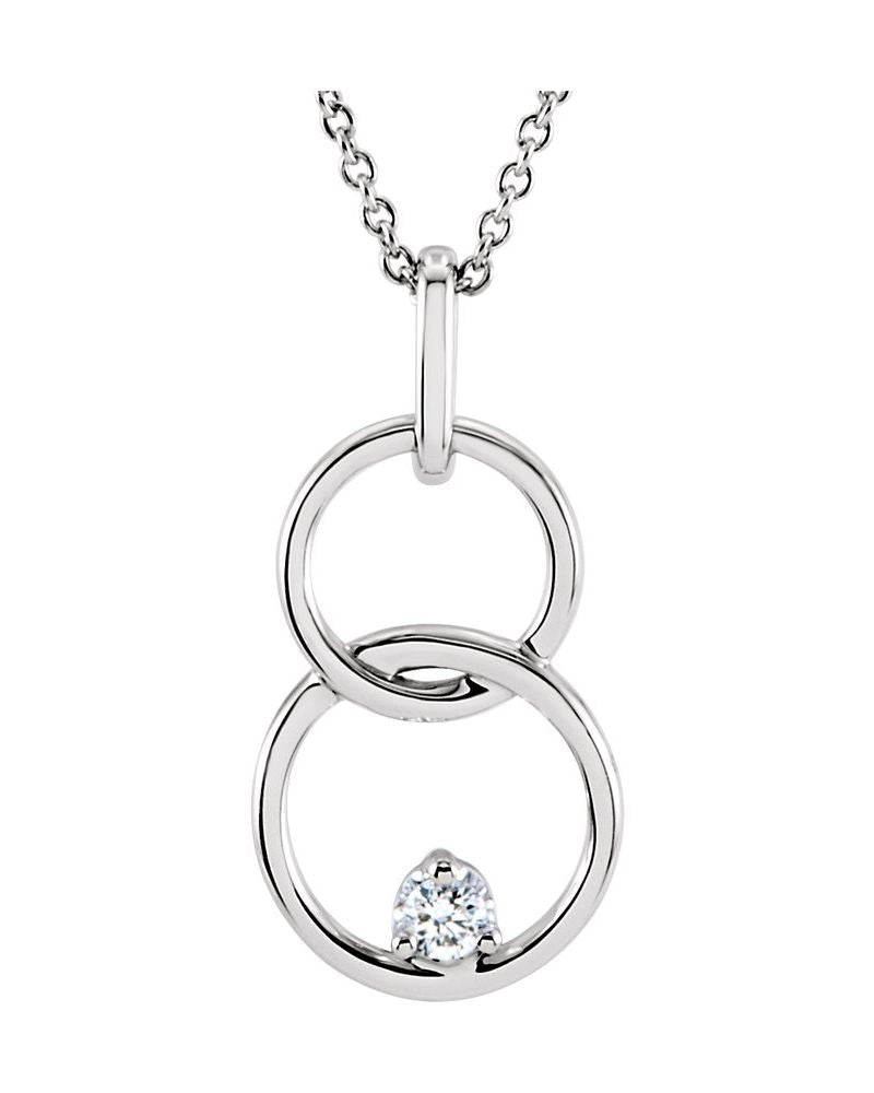 Colar Círculo Cravejado em Ouro 14k com Diamantes Naturais – Modelo 6