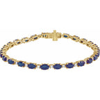 Pulseira riviera safira – Ouro Amarelo 14k
