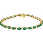 Pulseira riviera esmeralda – Ouro Amarelo 14k