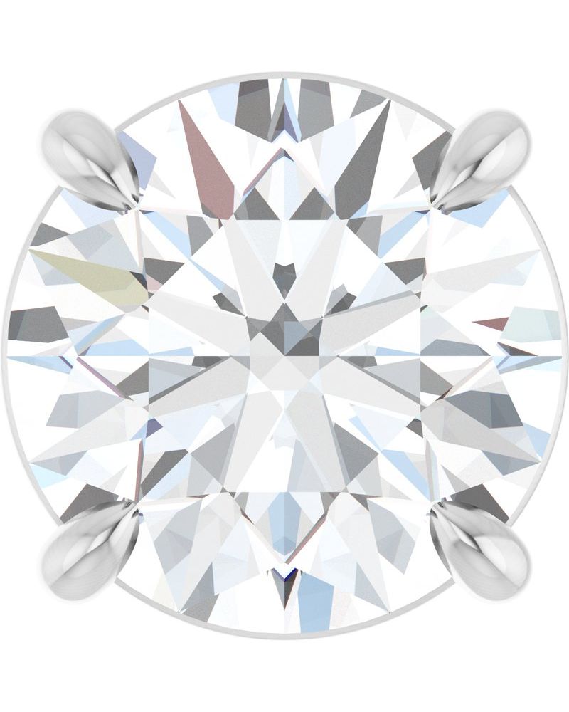 Pingente Solitário Passante em Ouro 14k com Diamantes de Laboratório