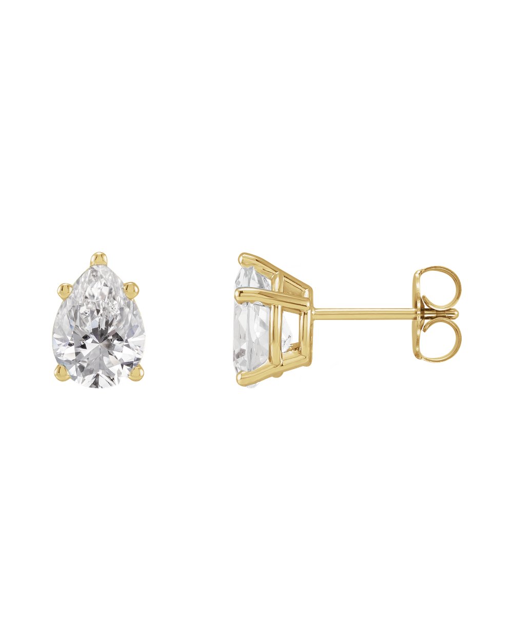 Brinco Gota em Ouro 14k com Diamantes de Laboratório