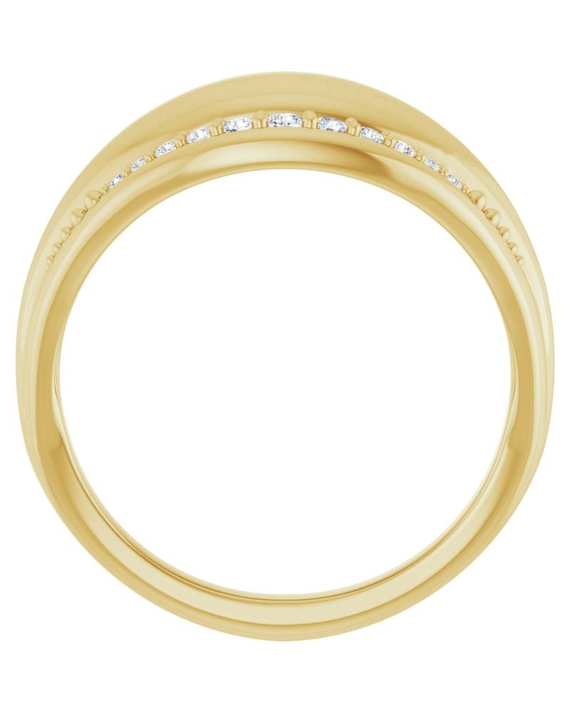 Anel Cravejado em Ouro 14k com Diamantes Naturais – Modelo 14