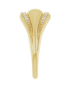 Anel Cravejado em Ouro 14k com Diamantes Naturais – Modelo 14