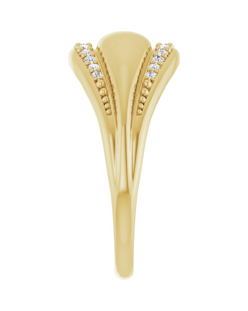 Anel Cravejado em Ouro 14k com Diamantes Naturais – Modelo 14