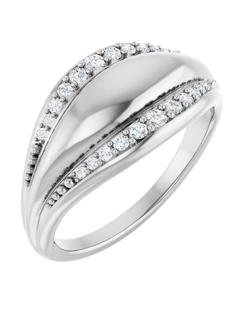 Anel Cravejado em Ouro 14k com Diamantes Naturais – Modelo 14