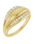 Anel Cravejado em Ouro 14k com Diamantes Naturais – Modelo 14