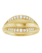 Anel Cravejado em Ouro 14k com Diamantes Naturais – Modelo 14
